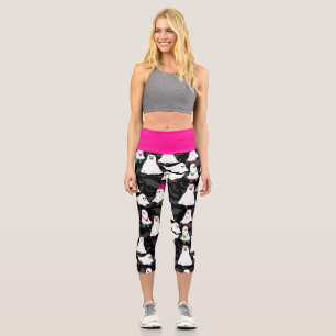 Halloween-Hundekatze Capri Leggings