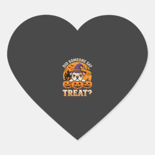 Halloween-Hundelecker Bulldogge Kürbis Design Herz-Aufkleber