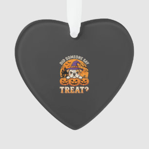 Halloween-Hundelecker Bulldogge Kürbis Design Ornament