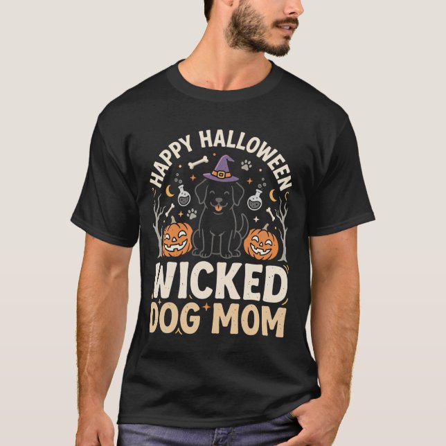 Halloween-Hundemutter-Magie T-Shirt (Vorderseite)