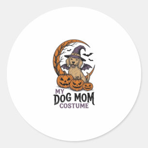 Halloween-Hundemutter-Shirt Hexen-Welpen-Kostüm Gr Runder Aufkleber