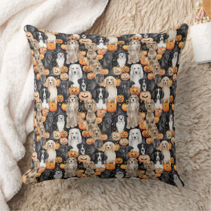 Halloween-Hundeparty - Niedliche Hunderassen mit K Kissen