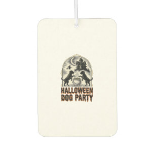 Halloween-Hundeparty Vintage Hexenkessel Design_ Autolufterfrischer
