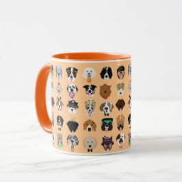 Halloween-Hundeschema Tasse