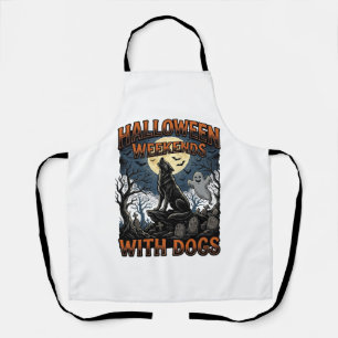Halloween-Hundeshirt Vintage-Friedhof-Welpe Schürze