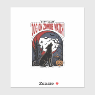 Halloween-Hundeshirt Zombie Patrol Design_1 Aufkleber