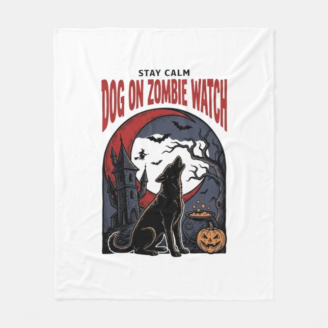 Halloween-Hundeshirt Zombie Patrol Design_1 Fleecedecke (Vorderseite)
