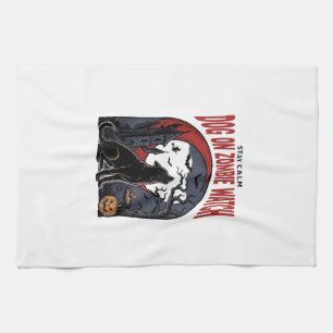 Halloween-Hundeshirt Zombie Patrol Design_1 Geschirrtuch