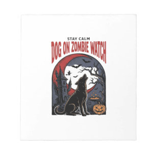 Halloween-Hundeshirt Zombie Patrol Design_1 Notizblock