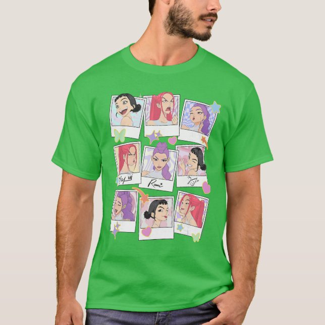Halloween Huntrix Polaroid-Rahmen T-Shirt (Vorderseite)