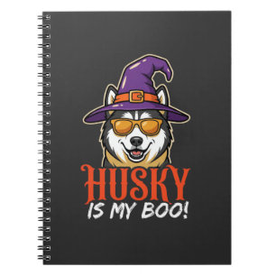 Halloween Husky ist mein Boo Hexenhut Notizblock