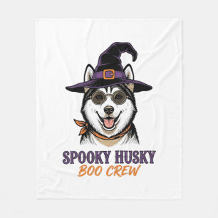 Halloween-Husky-Shirt Hexen-Hund Vintage-Grafik Fleecedecke