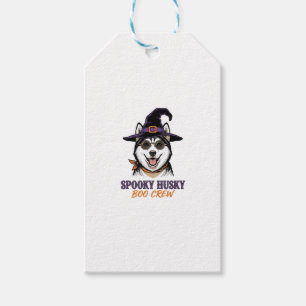 Halloween-Husky-Shirt Hexen-Hund Vintage-Grafik Geschenkanhänger