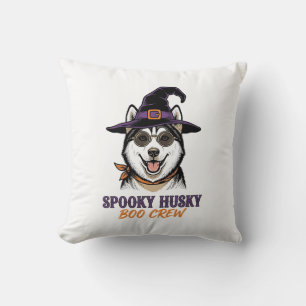 Halloween-Husky-Shirt Hexen-Hund Vintage-Grafik Kissen