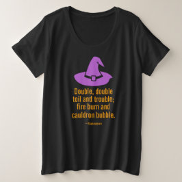 Halloween Hut Doppeltoil und Trouble Funny Große Größe T-Shirt