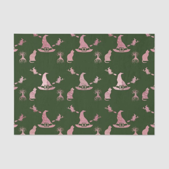 Halloween Hut & Katzen Dekoupage Seidenpapier (Vorderseite)