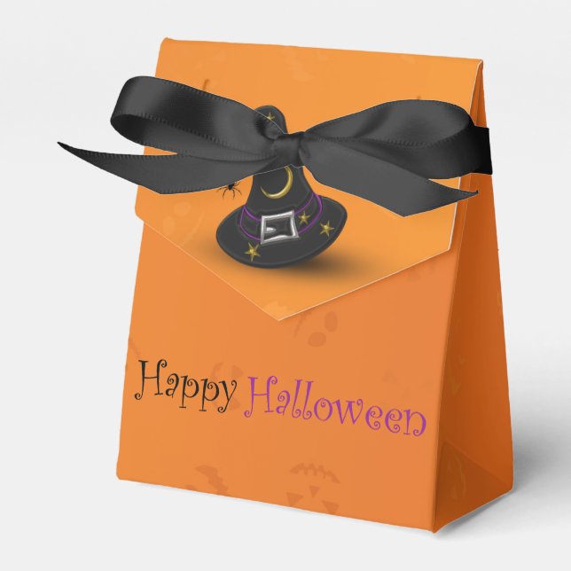 Halloween-Hut mit Spider Geschenkschachtel (Vorderseite)