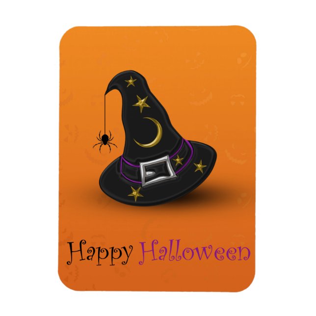 Halloween-Hut mit Spider Magnet (Vertikal)