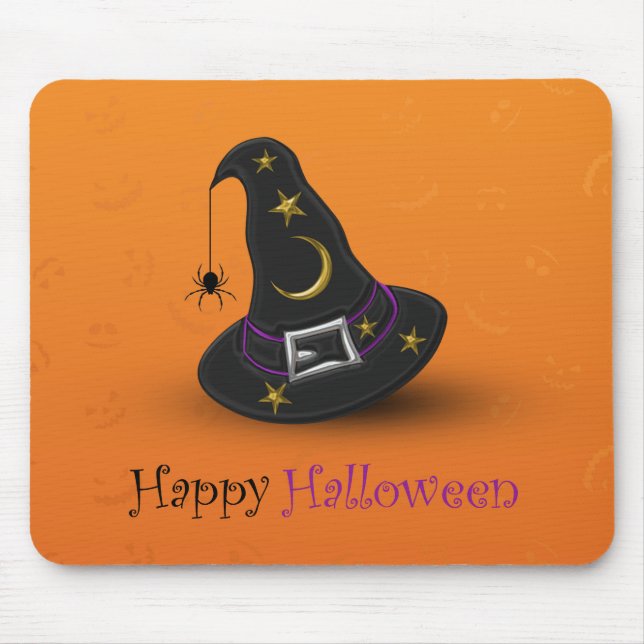 Halloween-Hut mit Spider Mousepad (Vorne)