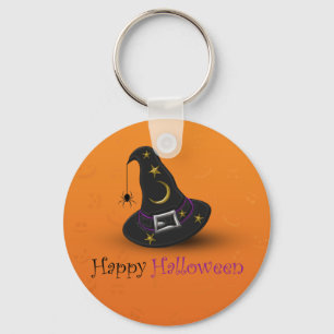 Halloween-Hut mit Spider Schlüsselanhänger