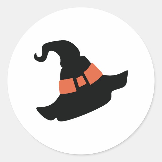 Halloween-Hut Runder Aufkleber (Vorderseite)