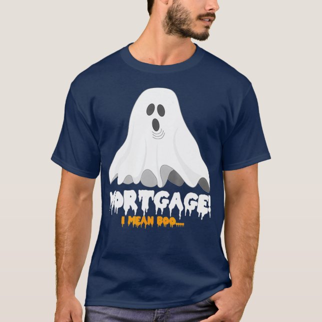Halloween Hypothek I Gemein Boo Funny Ghost T-Shirt (Vorderseite)