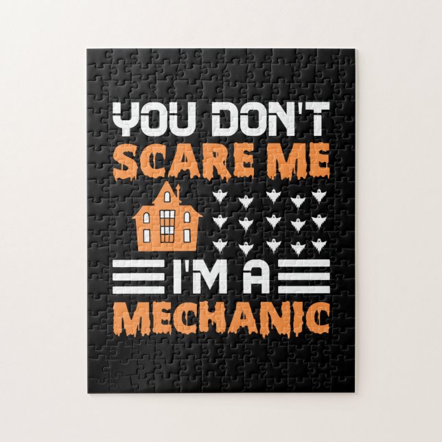 Halloween I Am A Mechanic Birthday Puzzle (Vertikal)