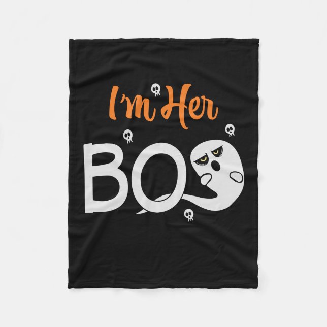 Halloween I Am Her Boos Birthday Fleecedecke (Vorderseite)