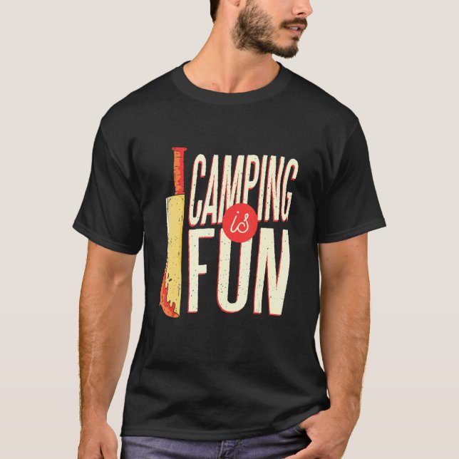 Halloween I Camping Knife Camper Killer Beängstige T-Shirt (Vorderseite)