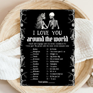 Halloween I Liebe You Around Of The World Bridal G Einladung