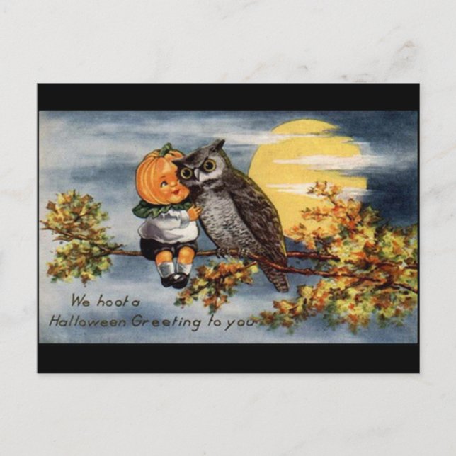 Halloween I Postcard (Vintag) Postkarte (Vorderseite)