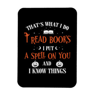 Halloween I Spell On You And Read Books Birthday Magnet