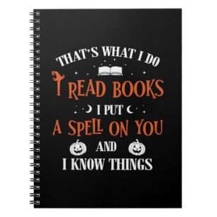 Halloween I Spell On You And Read Books Birthday Notizblock