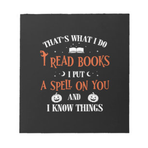 Halloween I Spell On You And Read Books Birthday Notizblock