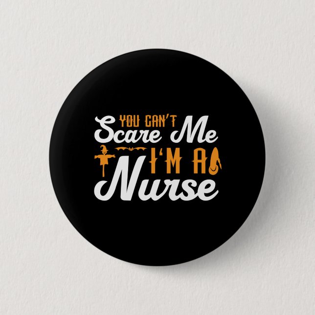 Halloween Ich bin ein Geburtstag der Krankenschwes Button (Vorderseite)