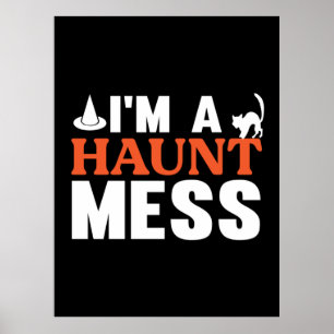 Halloween ich bin eine Hase Mess zum Geburtstag Poster