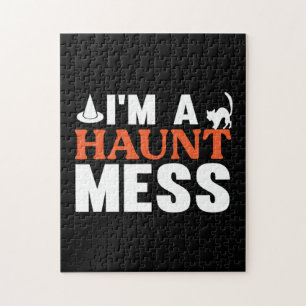 Halloween ich bin eine Hase Mess zum Geburtstag Puzzle