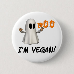 Halloween ich bin Vegan Button