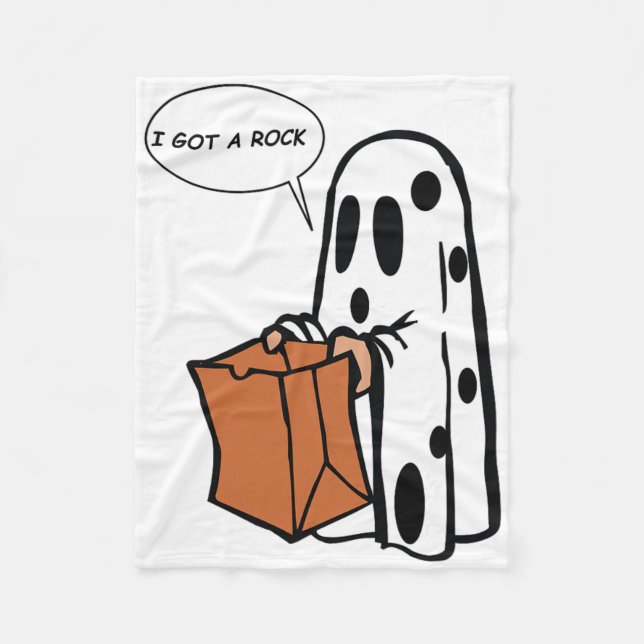 Halloween ich Got ein Rock Ghost Fleecedecke (Vorderseite)