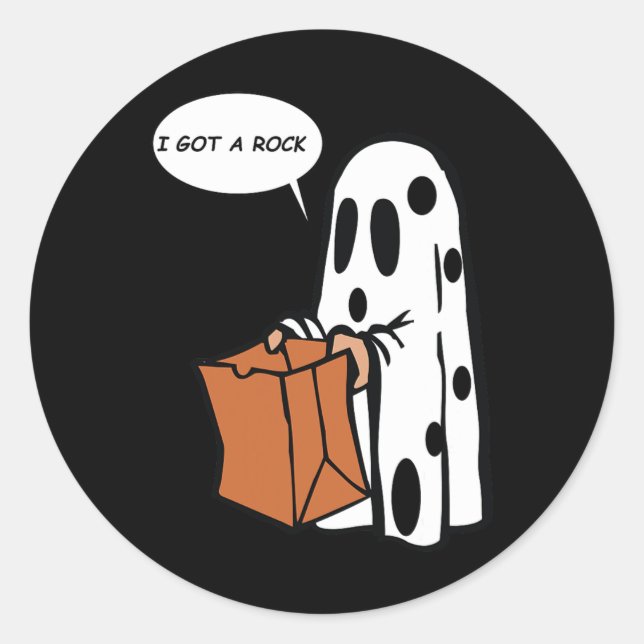 Halloween ich Got ein Rock Ghost Runder Aufkleber (Vorderseite)