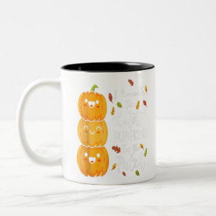 Halloween ich lehre die Niedlichsten Kürbis in Pat Zweifarbige Tasse