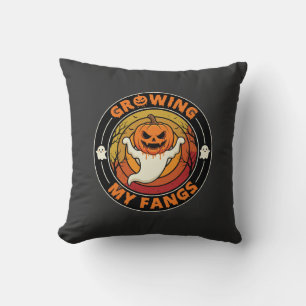 Halloween Ich wachse meine Reißzähne Geist Kürbis Kissen