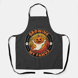 Halloween Ich wachse meine Reißzähne Geist Kürbis Schürze