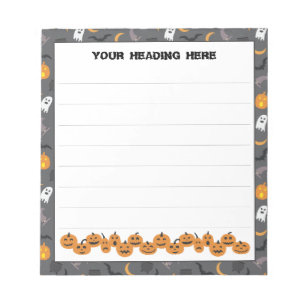 Halloween Icons Custom Notizblock