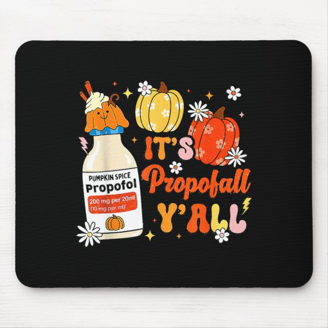 Halloween Icu Nurse Its Profall Y'all Crna Icu Fal Mousepad (Vorne)
