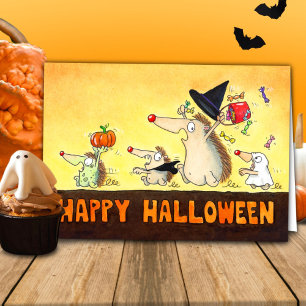 Halloween-Igel-Gruß Karte