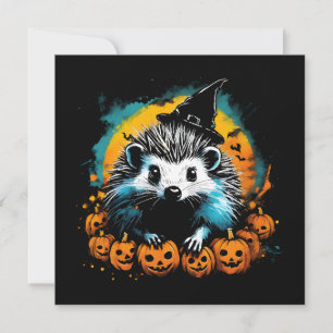 Halloween Igel und Kürbis niedlich