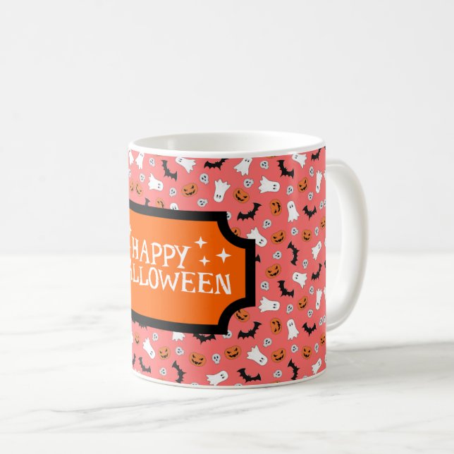 Halloween-Ikonen-Feier Kaffeetasse (VorderseiteRechts)