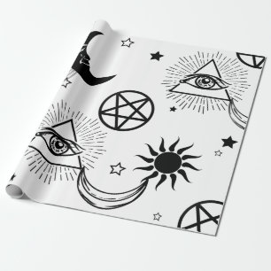 halloween illuminatauge geschenkpapier