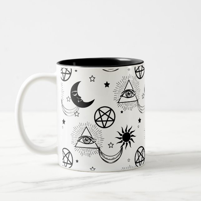 halloween illuminatauge zweifarbige tasse (Links)